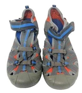 Merrell Hydro Hiker Sandals Big Kid Boys Size 2 M Grey Blue Water Hiking Leather - Picture 1 of 6