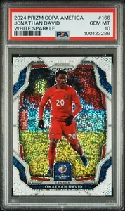 2024 Prizm Copa America Jonathan David White Sparkle #166 PSA 10 Canada - Picture 1 of 2