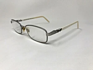 DOLCE & GABBANA DG456 E68 Eyeglasses Frame Italy 52-17-135 Silver/White TS12 - Picture 1 of 9