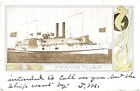 Postcard 1905, Steamer Pilgrim, Mass., Oval Cancellation, Artowrk-Seahorse