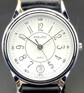🚩 NEW POLJOT USSR SOVIET VTG  WRIST MAN WATCH FOR MEN QUARTZ - Picture 1 of 9
