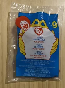 McDonalds ty teenie beanie baby Tusk the Walrus 2000 #9 confezione originale sigillata - Foto 1 di 2