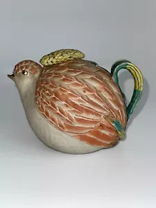 Antike Teekanne Japan Meiji Banko Period Quail Bird Teapot Japanese . - Bild 1 von 12