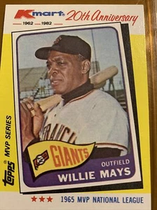 Willie Mays 1982 Topps Kmart 20th Anniversary MVP Series #8 NR MT-MT HOF - Picture 1 of 2