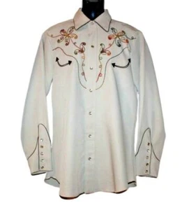 Vintage H Bar C California Ranchwear Men's Western Shirt LS 15.5 Coronado Beige - Picture 1 of 7