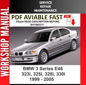 BMW 323i 325i 328i 330i 1999 - 2005 SERVICE REPAIR WORKSHOP MANUAL - Picture 1 of 1