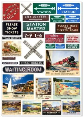 Becc Vintage Train Signage Vinyl Decals G, O, OO Gauge Model Railways