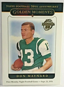 2005 Don Maynard Topps GOLDEN MOMENTS #328. 1st MNF Game with New York Jets - Picture 1 of 2