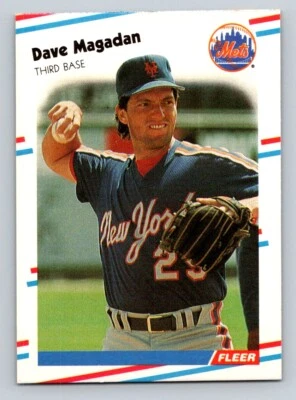 Dave Magadan 1988 Fleer #141 New York Mets - Image 1 of 2