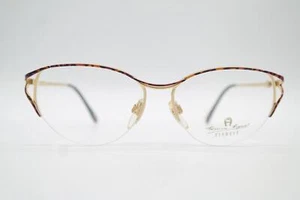Vintage Aigner EA 206 Gold Mehrfarbig Halbrand Brille Brillengestell NOS - Picture 1 of 6