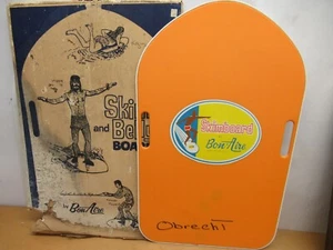 Vintage Bon-Aire Surfing Skim and Belly Board (orange) mit Box - Bild 1 von 8
