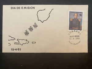 DOMINICAN REPUBLIC, 1970-1980s, CACHET FDI COVER /CUBIERTA, used-Postmarked - Picture 1 of 2
