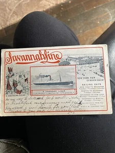 Antigua postal Savannah 1907 revestimiento de vapor con africanos recogiendo algodón - Imagen 1 de 5