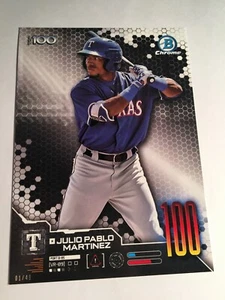 2019 Bowman Top 100 Jumbo 5x7 Julio Pablo Martinez Rangers BTP100 03/49 - Picture 1 of 1