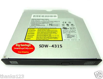 LITE-ON DVD/CD REWRITABLE LAPTOP DRIVE MODEL: SDW-431S DVD-RW BURNER - Image 1 of 2
