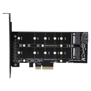 PCI-E 4X Zu M.2 NVME SSD Ngff Adapter Karte B Schlüssel M Schlüssel Erweite KUI - Afbeelding 1 van 7