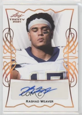 2021 Leaf Trinity Portraits Rashad Weaver #TPA-RW1 Rookie Auto RC - Image 1 of 2