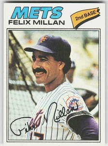 1977 Topps #605 Felix Millan BASEBALL New York Mets - Picture 1 of 2