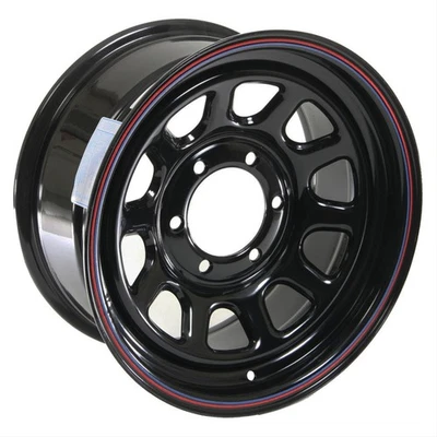 Cragar Black Steel D Window Wheels 16"x8" 6x5.5" BC Set of 5 Foto 1 de 2