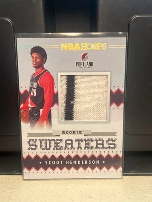 2023-24 Panini NBA Hoops Rookie Sweaters #RSW-SCO Scoot Henderson RC Portland 🏀 - Image 1 of 2