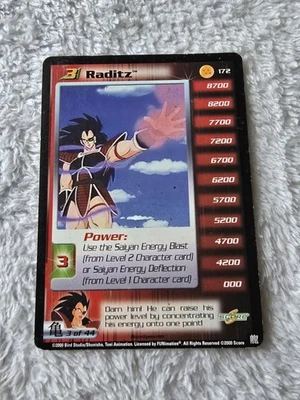 DBZ Dragon Ball Z Raditz 172 CCG Limited Saiyan Saga MP Starter Personality  - Image 1 of 4