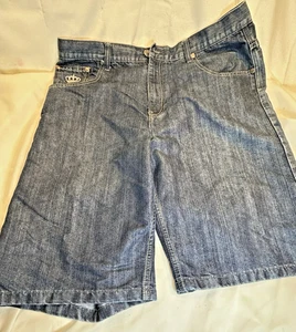 Old Skool Jean Shorts Men’s 40 Embroidered Blue - Picture 1 of 12