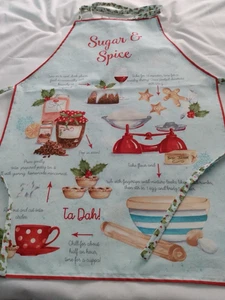 Christmas Adults Chef Style Apron  Gingerbread Cookie Sugar And Spice Baking - Picture 1 of 6