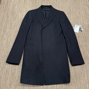 Uniqlo + J MEZCLA DE LANA ABRIGO CHESTER UNIQLO JIL SANDER Gris Oscuro S - Pequeño - ¡RARO! - Imagen 1 de 15