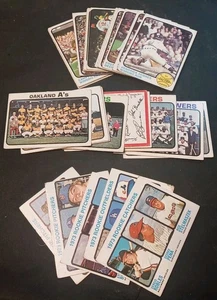1973 TOPPS BASEBALL LOT (24) VG PLAYOFFS WORLD SERIES TEAM & ROOKIES SEE PHOTOS - Picture 1 of 17