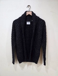 Billy Reid Shawl Collar Chunky Cardigan Wool Sweater Gray Men's Size Small - Picture 1 of 6