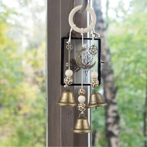 Vintage Style Witch Bells Wind Chime with Key and Crescent Moon for Home - Picture 1 of 8