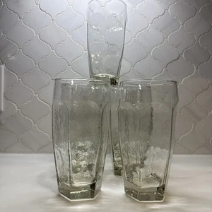 Vintage Libbey Chivalry 22 Oz Tumbler Glass Textured Champagne Color Set Of 7 - Picture 1 of 12