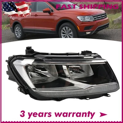 For 2018-2021 Volkswagen Tiguan Halogen w/LED DRL Headlight Headlamp - Passenger - Image 1 of 4