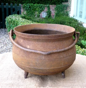 Cast iron Cooking pot Cauldron Antique Vintage 2 1/2 gal - Picture 1 of 9