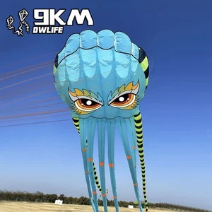 8m Ancient Octopus Kite Line Laundry Pendant Soft Inflatable Show Kite Festival - Picture 1 of 6