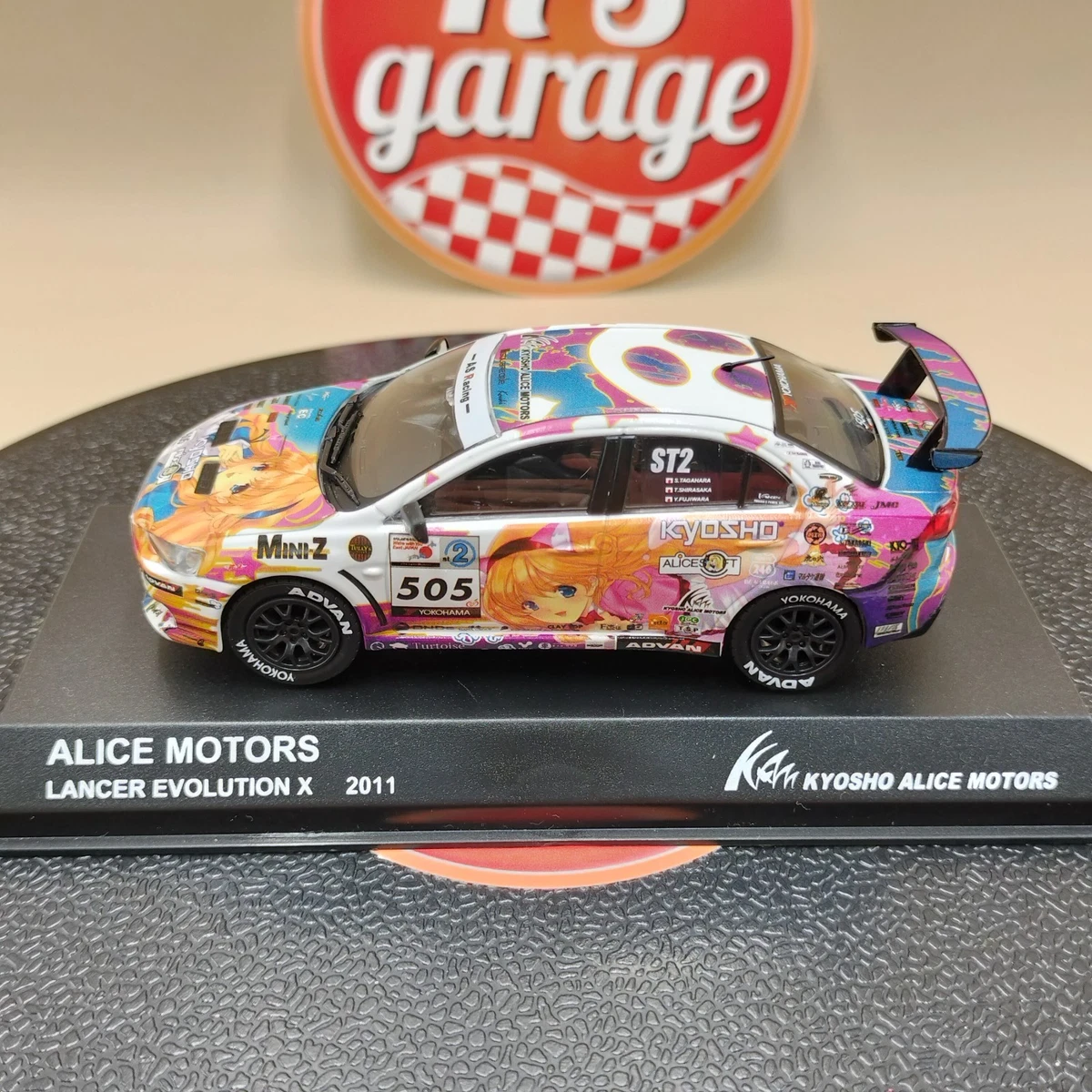 Kyosho 1/43 Alice Motors Lancer Evolution X 2011 #505 ST2 Mini-Z