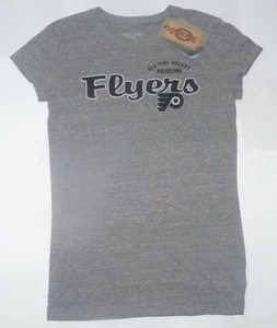 NEW NHL Philadelphia Flyers T Shirt Women M Medium Tri Blend Capped Sleeve NWT - Picture 1 of 1