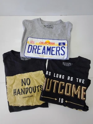 Lote de 3 camisas Street Dreams GRANDES motivación ajetreo hip hop ropa de calle SIN folletos Foto 1 de 4