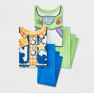 2 NEW PAIRS OF BOYS DISNEY TOY STORY COTTON PAJAMAS PJS WOODY BUZZ LIGHTYEAR 2T - Picture 1 of 3