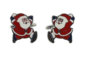 Michelsons of London Father Christmas cufflinks - Picture 1 of 2