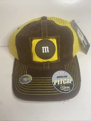 Винтажный M & M's Elliott Sadler #38 состаренный регулируемый водитель грузовика шляпа коричневый новый с Ярлыками - Изображение 1 из 4