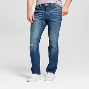NWT Men's Slim Straight Fit Jeans with Coolmax - Goodfellow & Co Medium Vintage - Picture 1 of 6