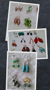 Ohrringe 9 Paar gemischter Stil Hänger Großhandel handgefertigter Schmuck Posten USA Verkauf - Bild 1 von 11