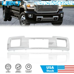 LABLT Front Bumper Skid Plate Silver Plastic Chrome For 2015-2019 GMC Sierra - Picture 1 of 9