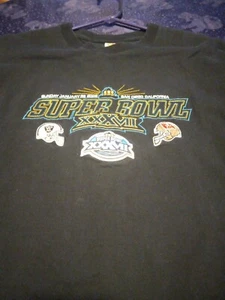 SUPER BOWL 2003  BLACK SHIRT  SIZE 2XL TAMPA BAY BUCANEERS  VS  OAKLAND RAIDERS  - Picture 1 of 4