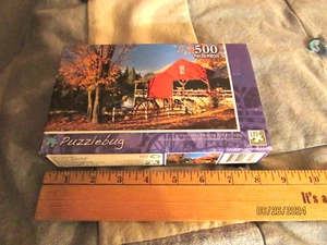 PUZZLEBUG 500 PIECE PUZZLE-THE OLD MILL, VERMONT, NEW ENGLAND-NEW SEALED BOX - Picture 1 of 2