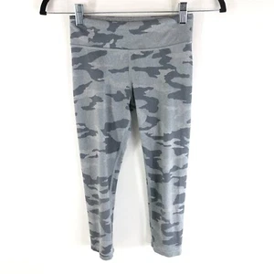 Athleta Girl Chit Chat Capri Leggings Pull On Stretch Camouflage Gray Size L/12 - Picture 1 of 4