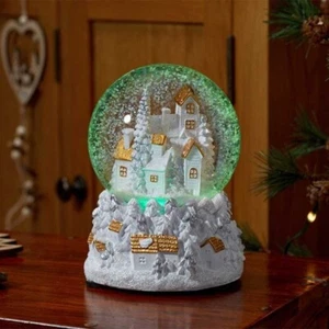 Bosque de Navidad Globo de Nieve Decoración Musical LED Adorno Iluminar Decoración de Navidad - Imagen 1 de 24