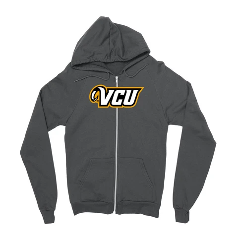 Official NCAA VCU Rams Men's / Women's Boyfriend Zip Hoodie Cover