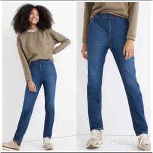 Madewell Jeans dritti pull-on in jeans lavaggio saull donna taglia:26 - Foto 1 di 11
